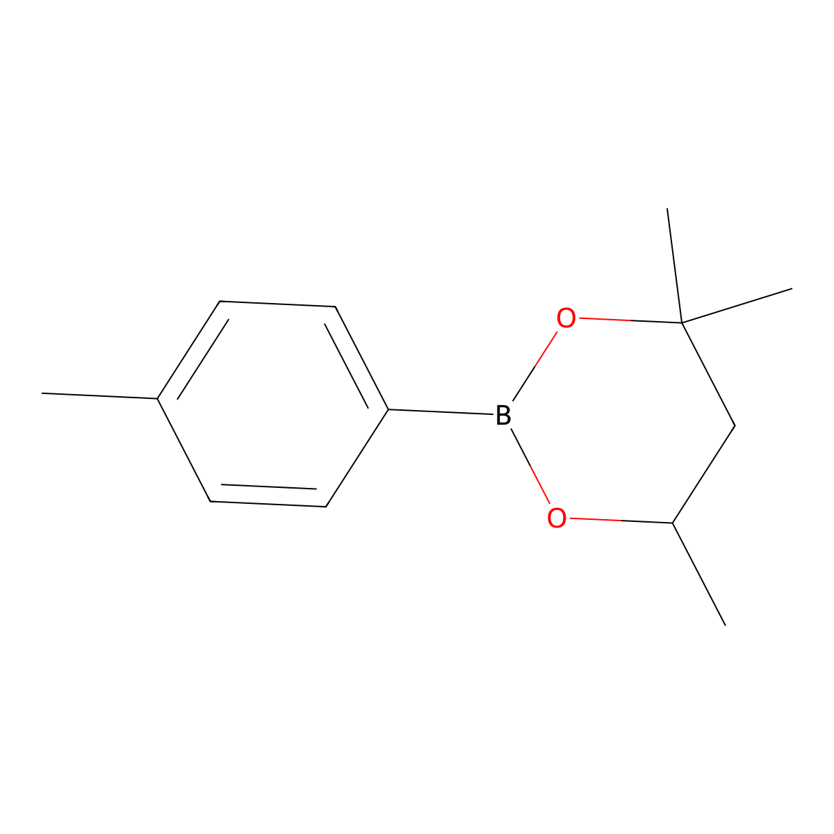 4,4,6-Trimethyl-2-(4-methylphenyl)-1,3,2-dioxaborinane molecular structure, CAS 1092060-77-9