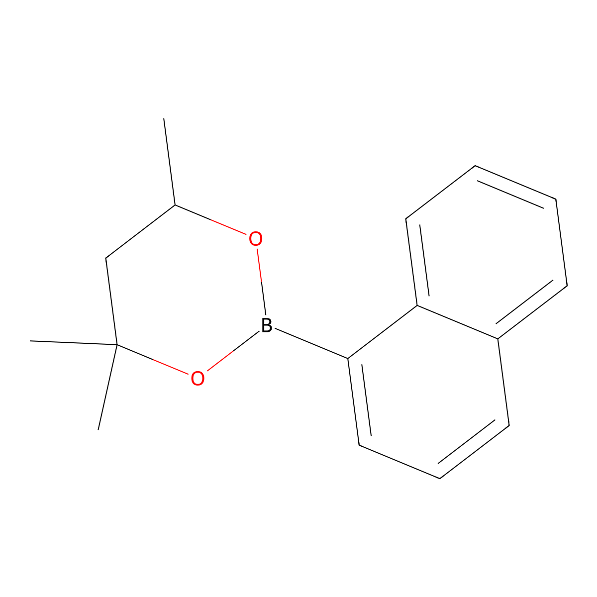 4,4,6-Trimethyl-2-(naphthalen-1-yl)-1,3,2-dioxaborinane molecular structure, CAS 1092060-79-1