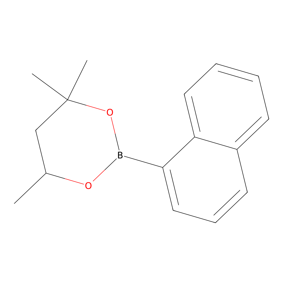 4,4,6-Trimethyl-2-(naphthalen-1-yl)-1,3,2-dioxaborinane molecular structure, CAS 1092060-79-1