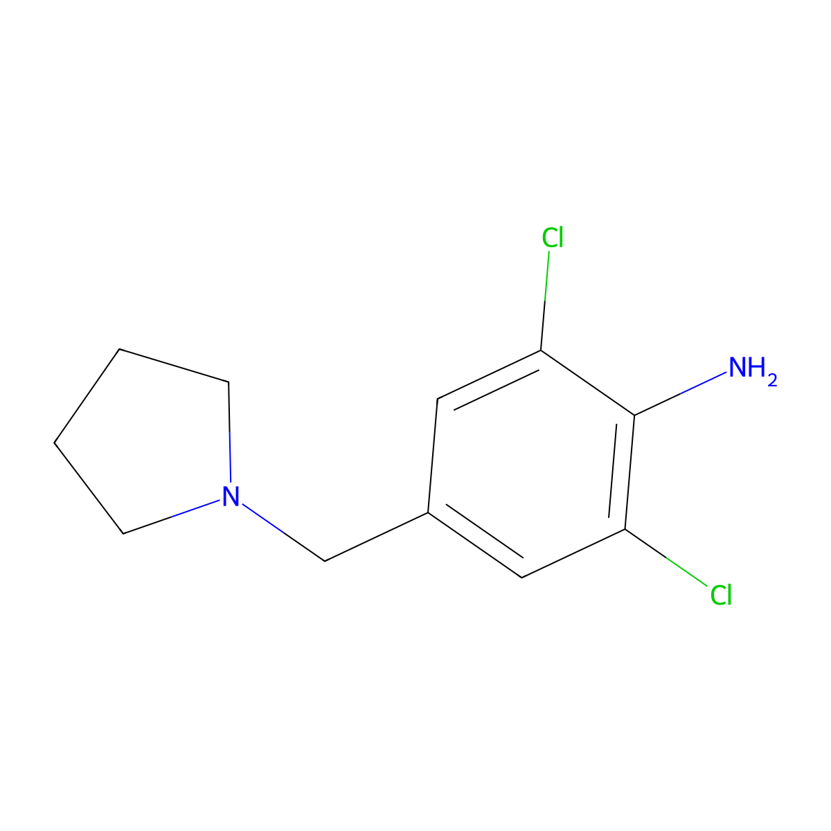 2,6-Dichloro-4-(pyrrolidin-1-ylmethyl)aniline molecular structure, CAS 1092069-54-9