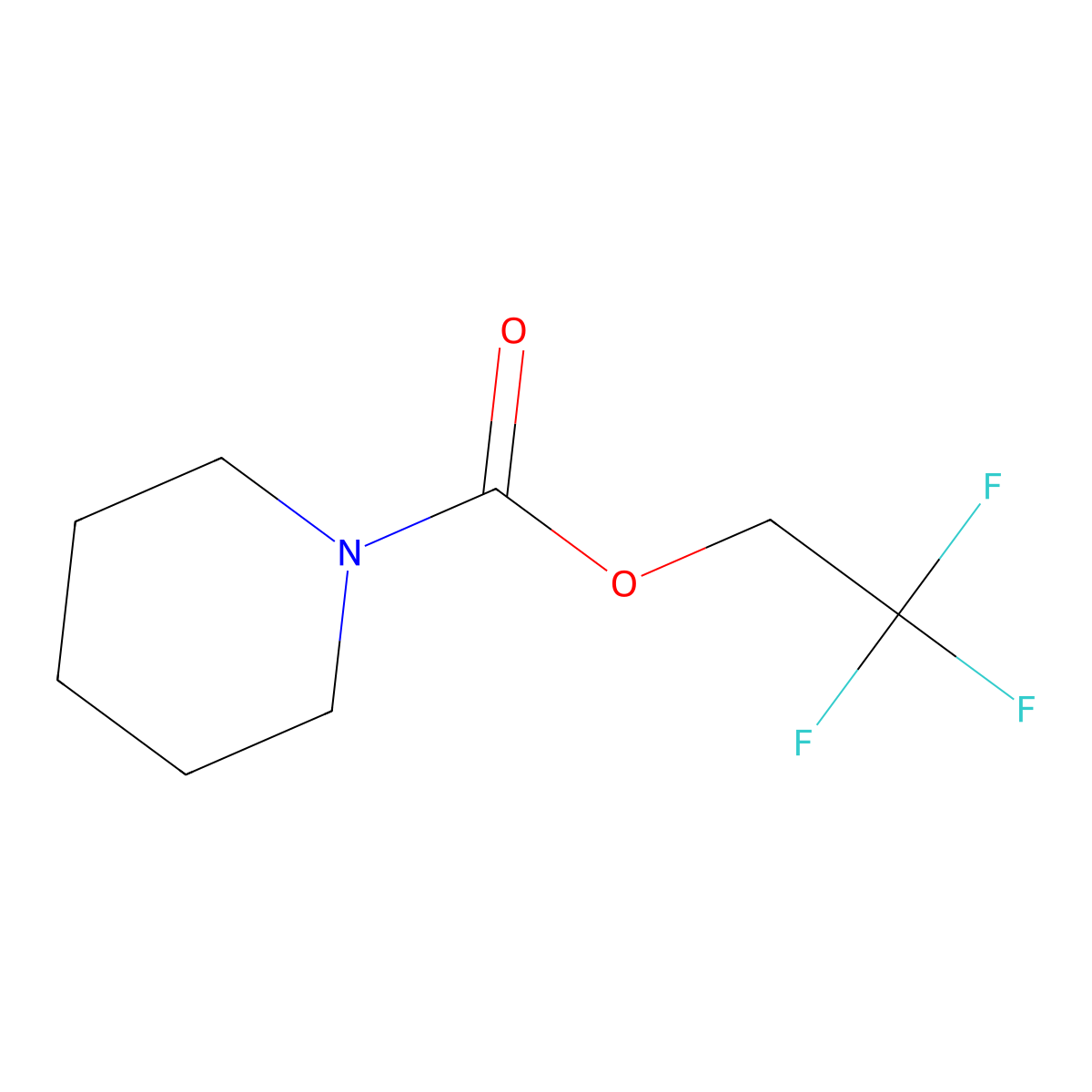 2,2,2-Trifluoroethyl piperidine-1-carboxylate molecular structure, CAS 1092074-32-2