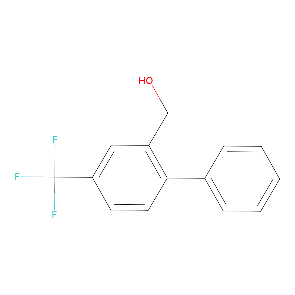 (4-(Trifluoromethyl)biphenyl-2-yl)methanol molecular structure, CAS 1092075-11-0