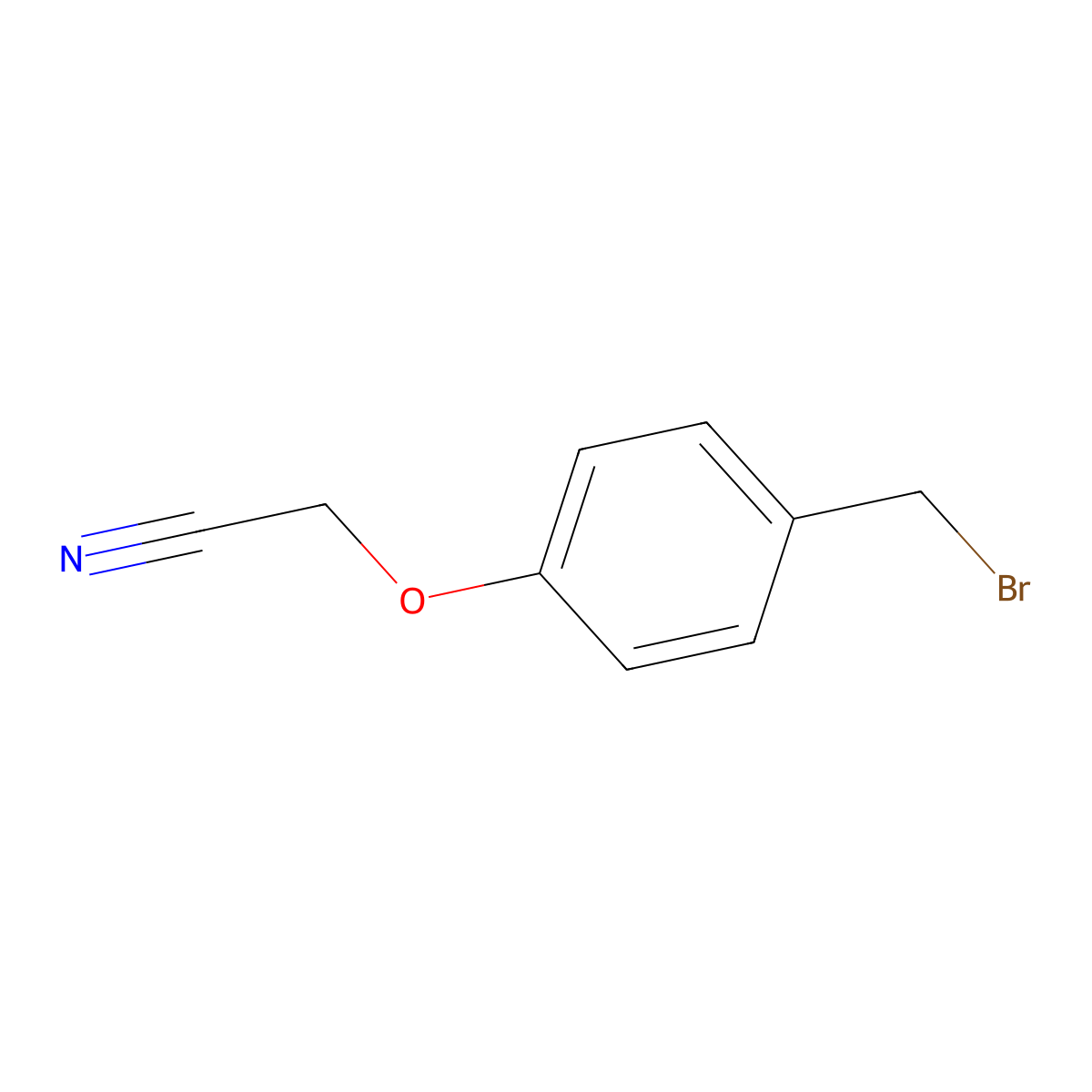 2-(4-(Bromomethyl)phenoxy)acetonitrile molecular structure, CAS 1092078-26-6
