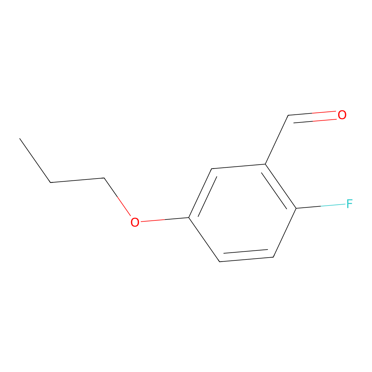 2-Fluoro-5-propoxybenzaldehyde molecular structure, CAS 1092093-55-4