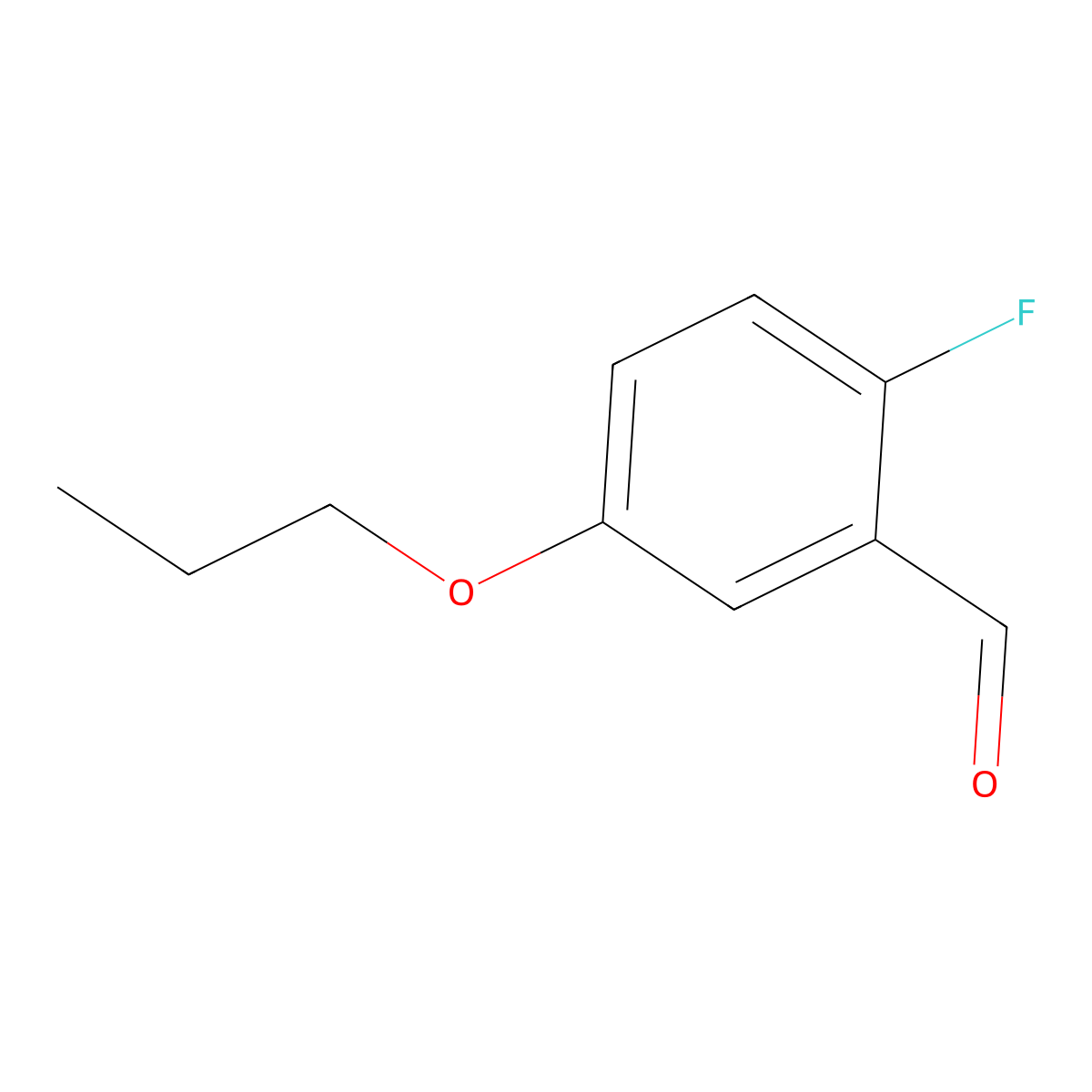 2-Fluoro-5-propoxybenzaldehyde molecular structure, CAS 1092093-55-4