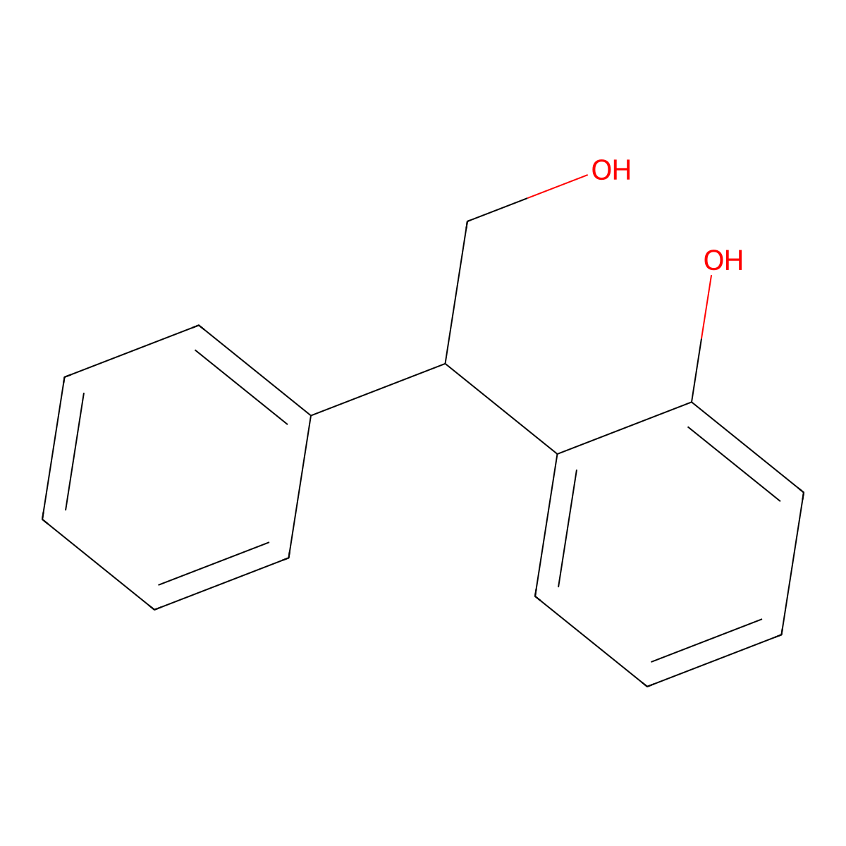 DL-2-(2-Hydroxyphenyl)-2-phenyl-1-ethanol molecular structure, CAS 109210-19-7