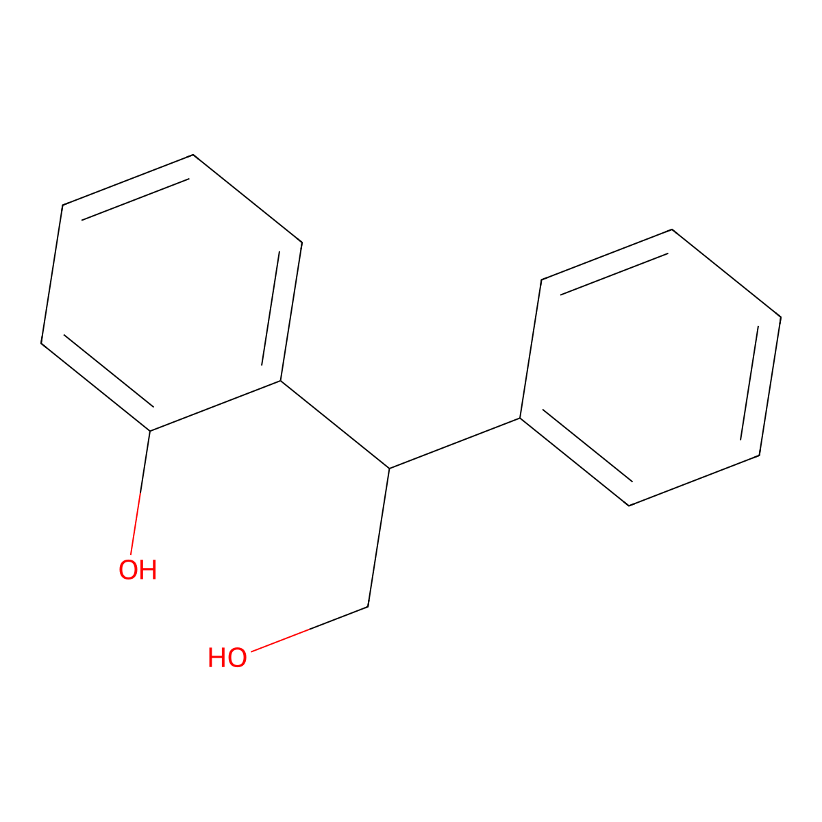 DL-2-(2-Hydroxyphenyl)-2-phenyl-1-ethanol molecular structure, CAS 109210-19-7