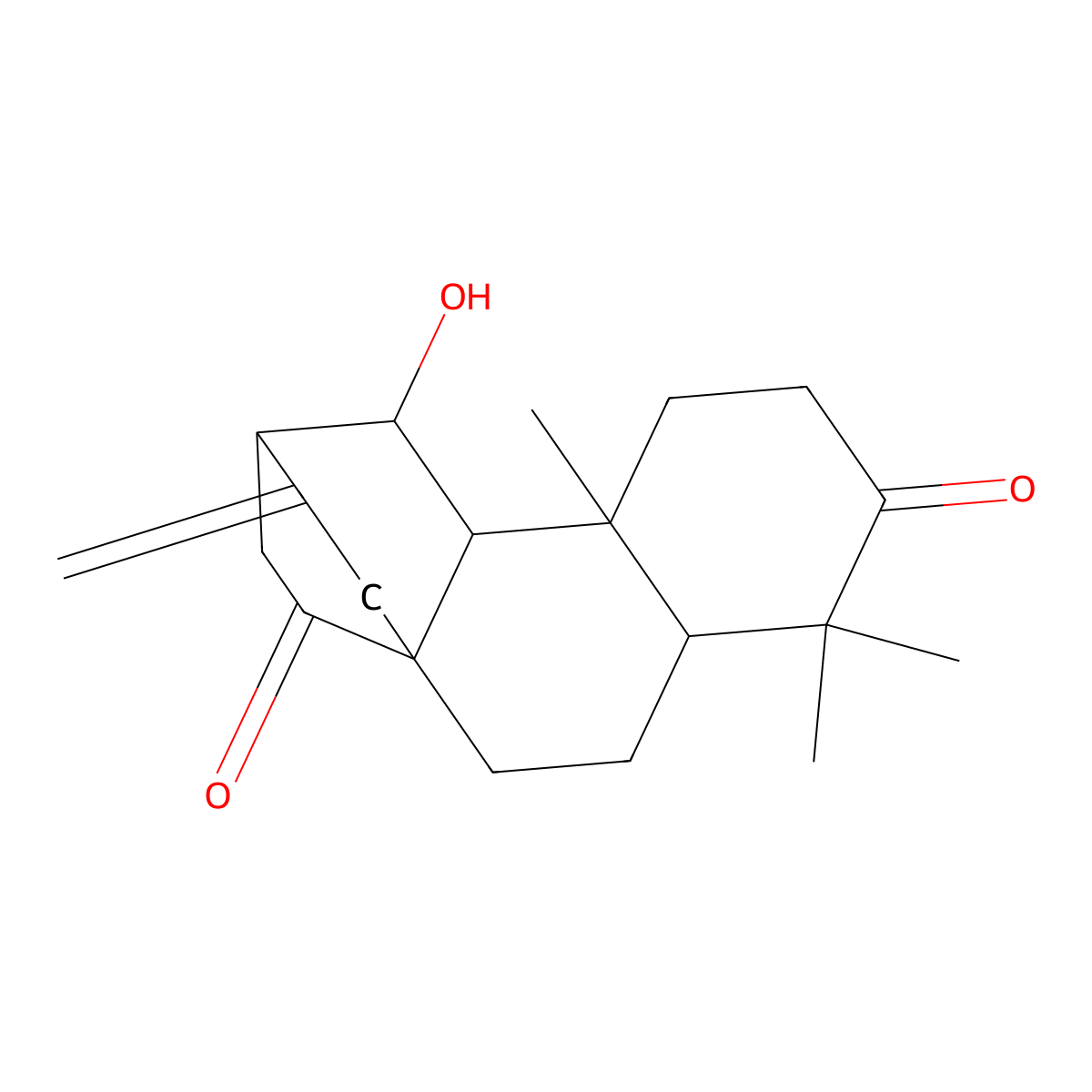ent-11beta-Hydroxyatis-16-ene-3,14-dione molecular structure, CAS 1092103-22-4