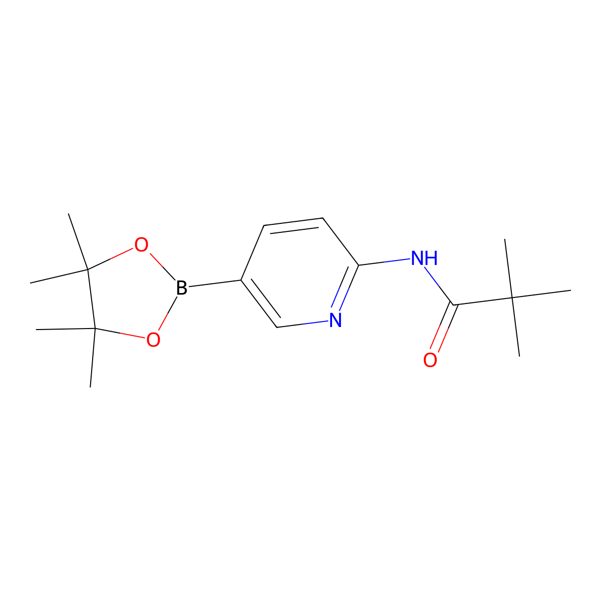 N-(5-(4,4,5,5-Tetramethyl-1,3,2-dioxaborolan-2-yl)pyridin-2-yl)pivalamide molecular structure, CAS 1092119-20-4