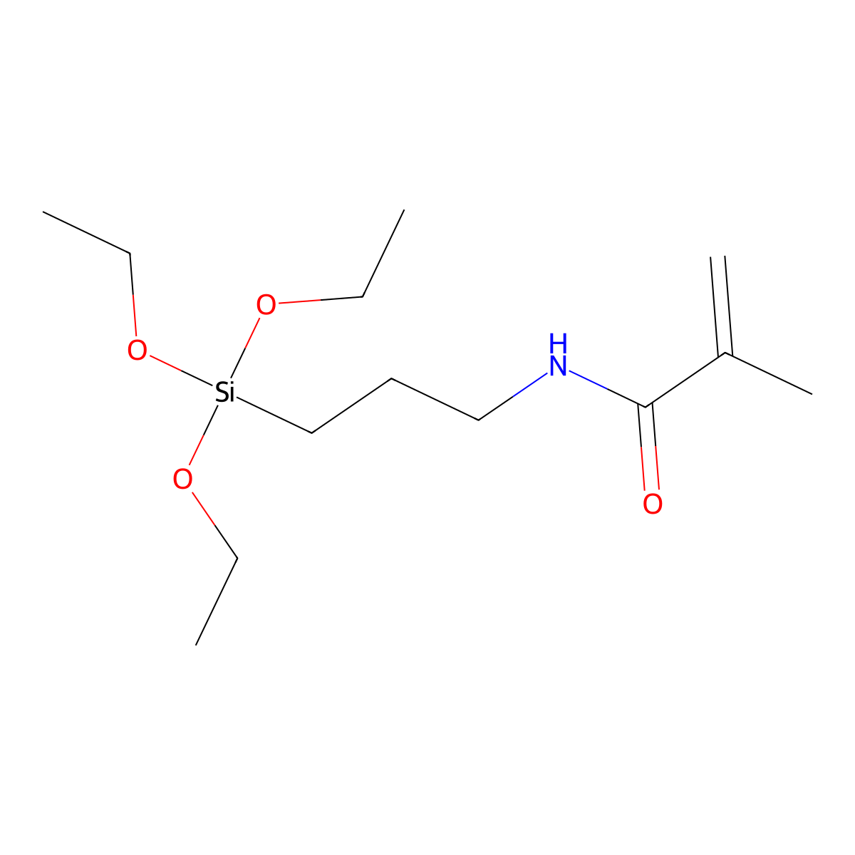 N-(3-(Triethoxysilyl)propyl)methacrylamide molecular structure, CAS 109213-85-6