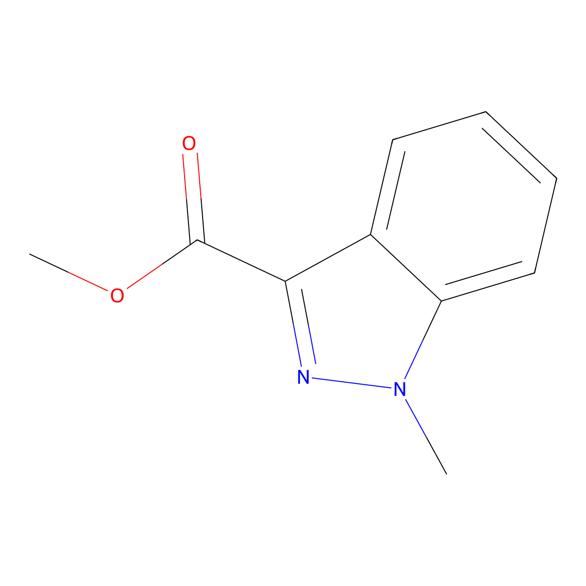Methyl 1-methyl-1H-indazole-3-carboxylate molecular structure, CAS 109216-60-6