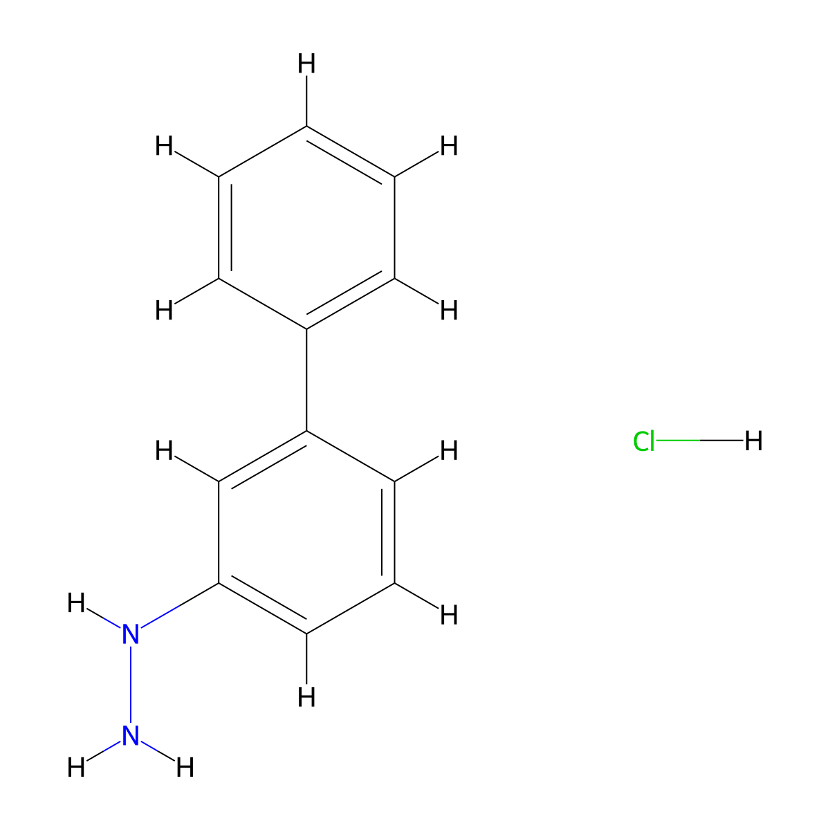 [1,1'-Biphenyl]-3-ylhydrazine hydrochloride molecular structure, CAS 109221-88-7