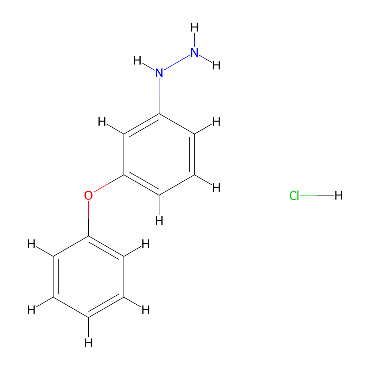 (3-Phenoxyphenyl)hydrazine hydrochloride molecular structure, CAS 109221-90-1