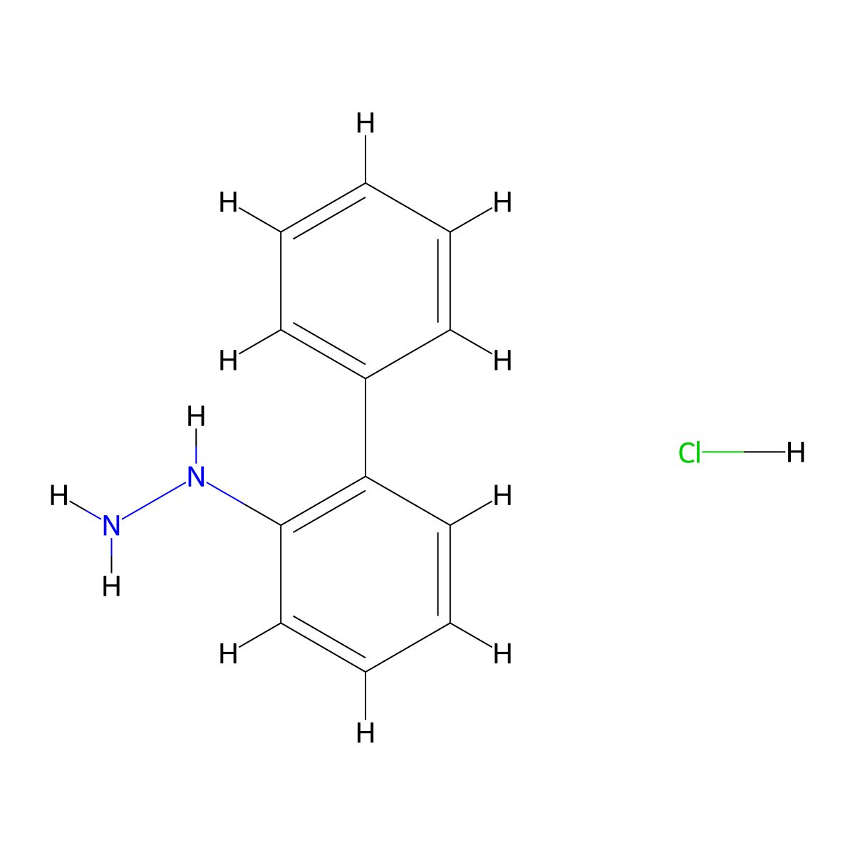 Biphenyl-2-YL-hydrazine hydrochloride molecular structure, CAS 109221-95-6