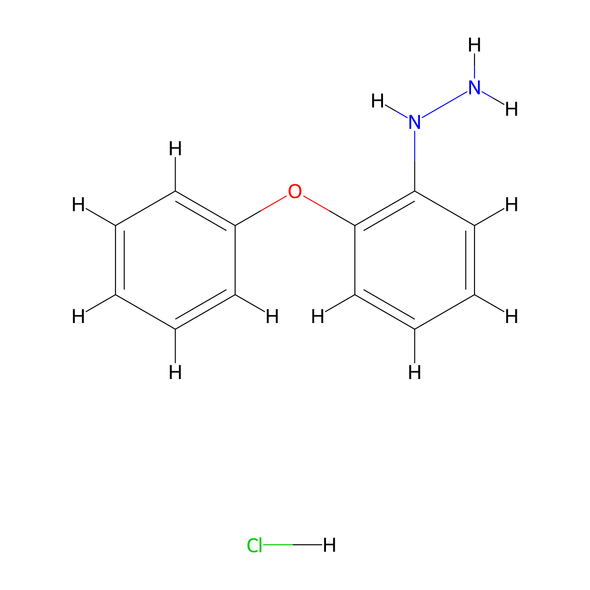 (2-Phenoxyphenyl)hydrazine hydrochloride molecular structure, CAS 109221-96-7