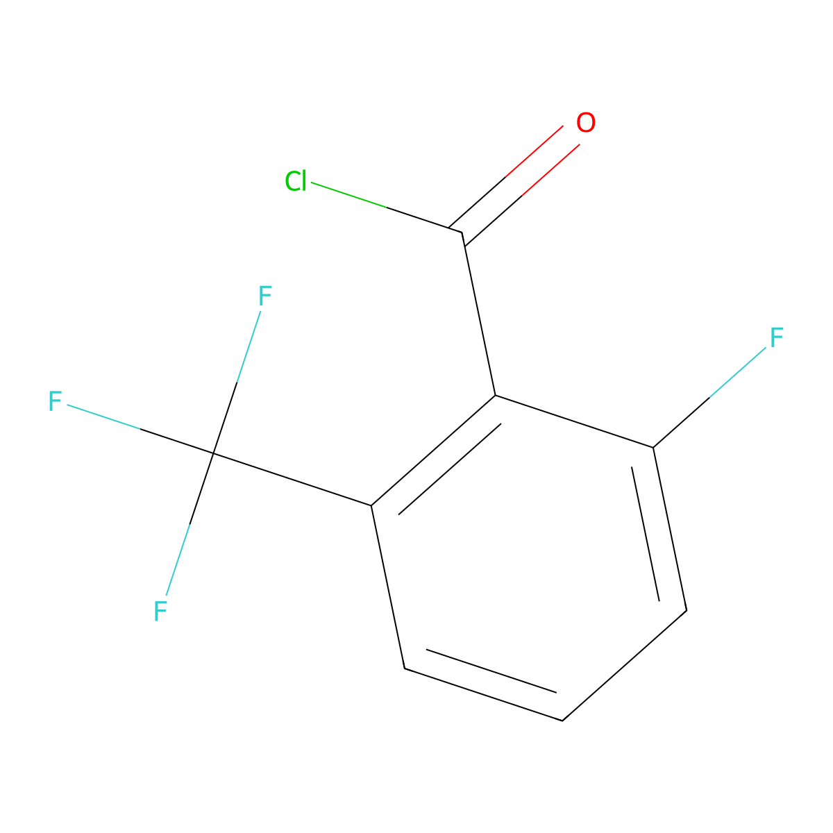 2-Fluoro-6-(trifluoromethyl)benzoyl chloride molecular structure, CAS 109227-12-5