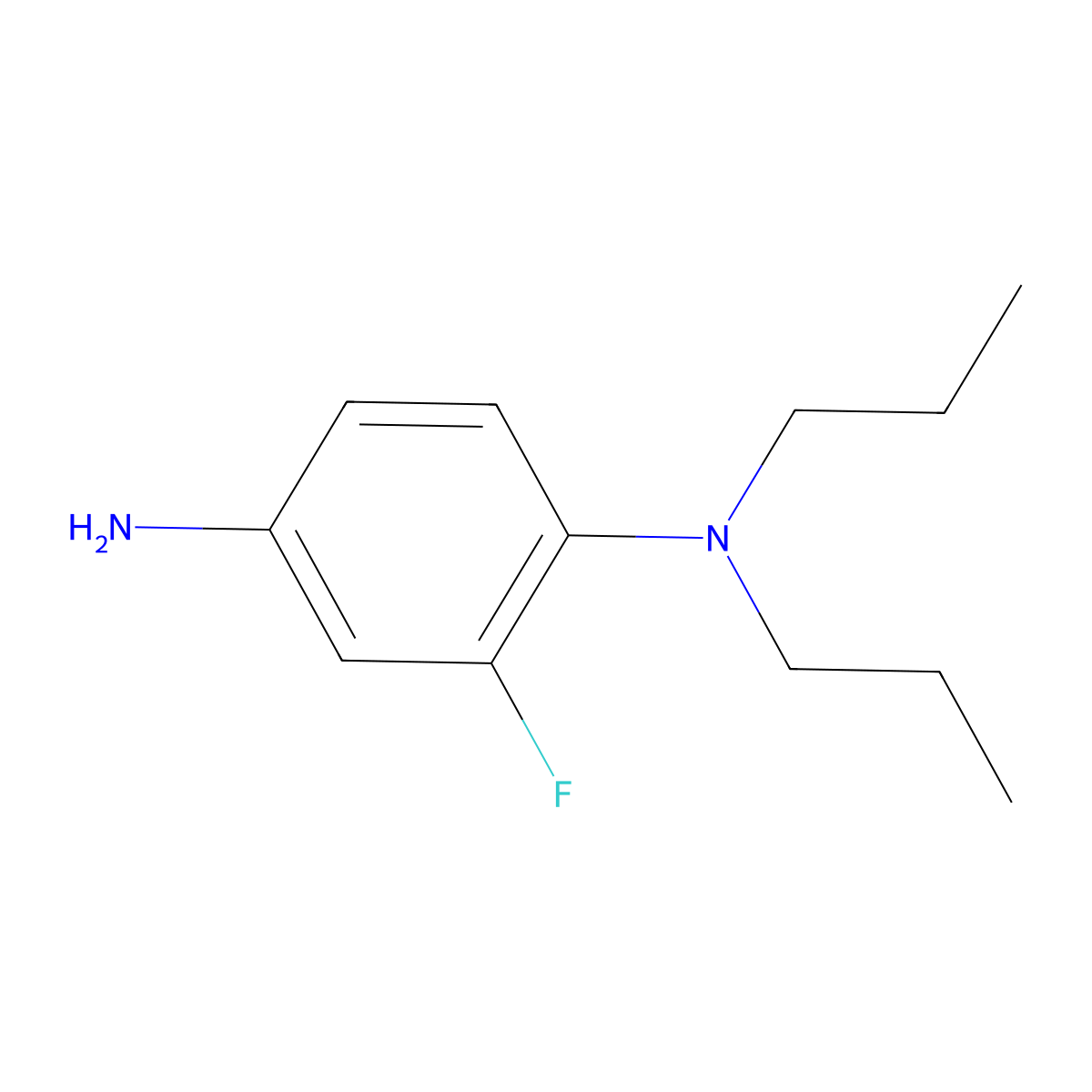 2-Fluoro-N1,N1-dipropylbenzene-1,4-diamine molecular structure, CAS 1092276-43-1