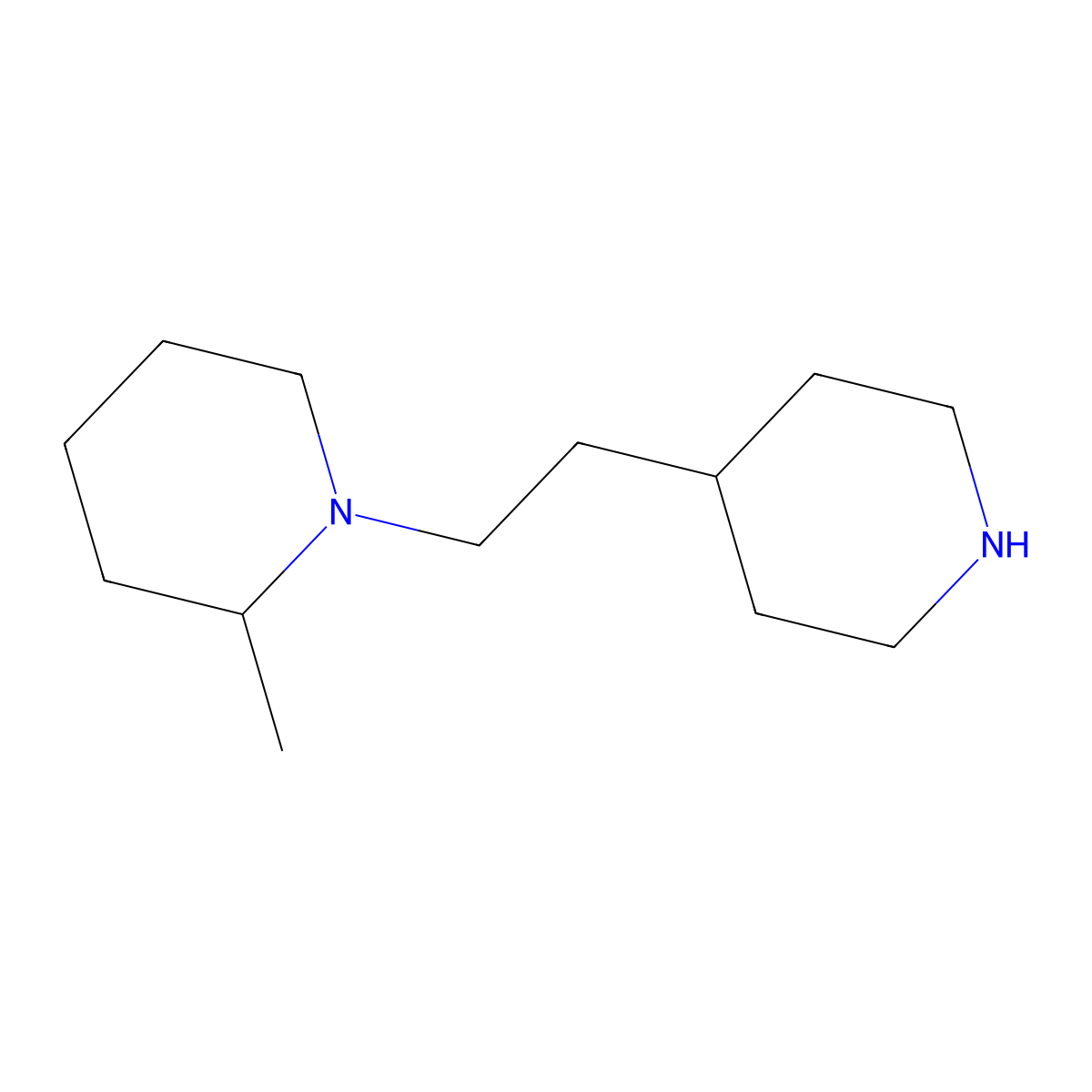 2-Methyl-1-[2-(piperidin-4-yl)ethyl]piperidine molecular structure, CAS 1092276-49-7