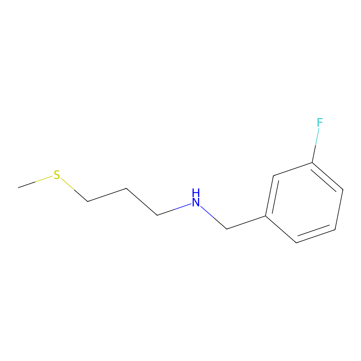 [(3-Fluorophenyl)methyl][3-(methylsulfanyl)propyl]amine molecular structure, CAS 1092276-95-3