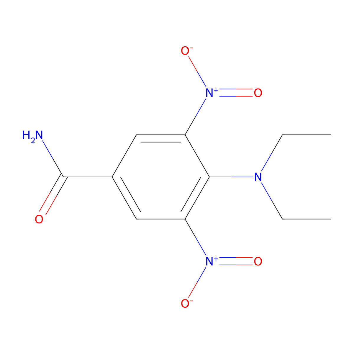 4-(Diethylamino)-3,5-dinitrobenzamide molecular structure, CAS 1092276-97-5