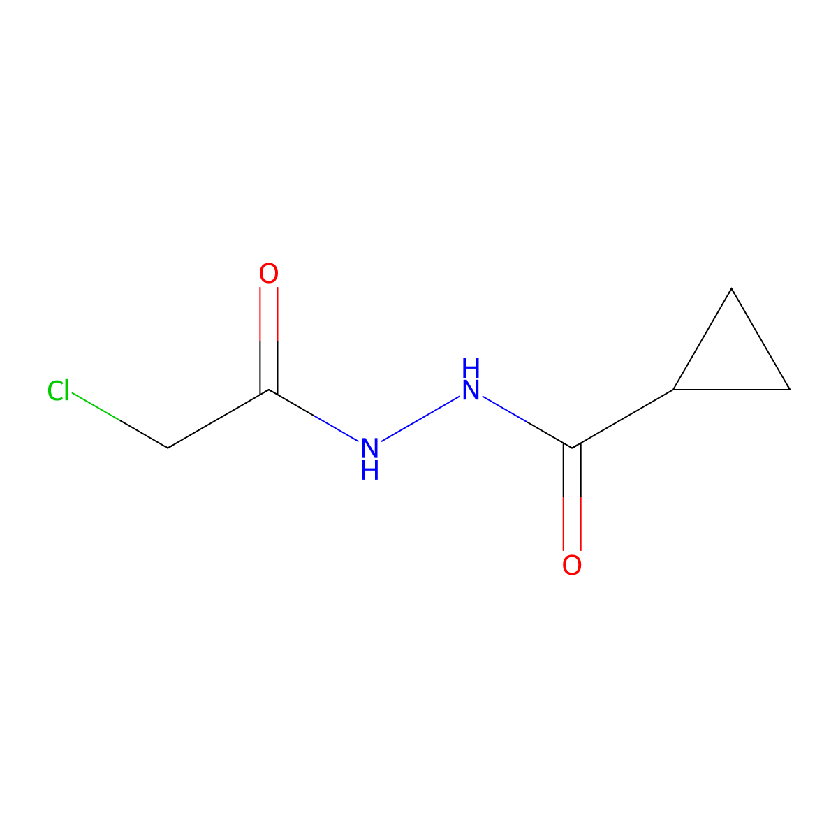 N'-(2-chloroacetyl)cyclopropanecarbohydrazide molecular structure, CAS 1092277-56-9