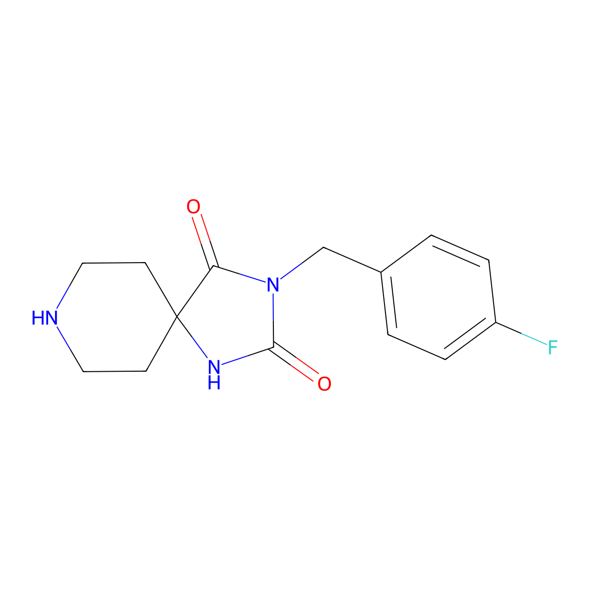 3-(4-Fluorobenzyl)-1,3,8-triazaspiro[4.5]decane-2,4-dione molecular structure, CAS 1092277-64-9