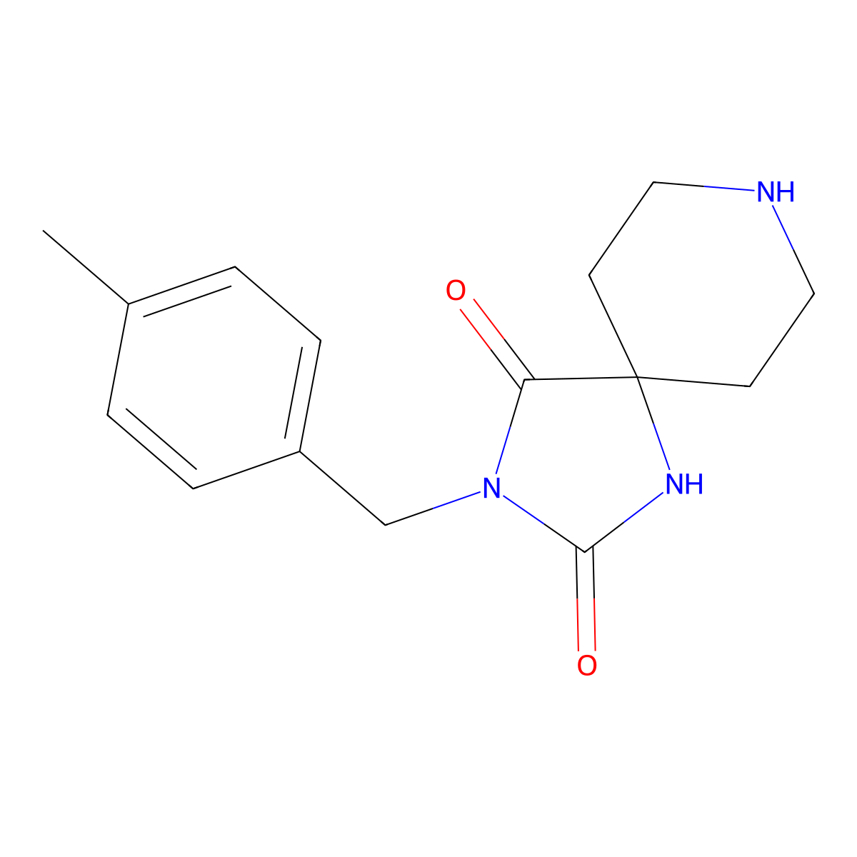 3-(4-Methylbenzyl)-1,3,8-triazaspiro[4.5]decane-2,4-dione molecular structure, CAS 1092277-68-3