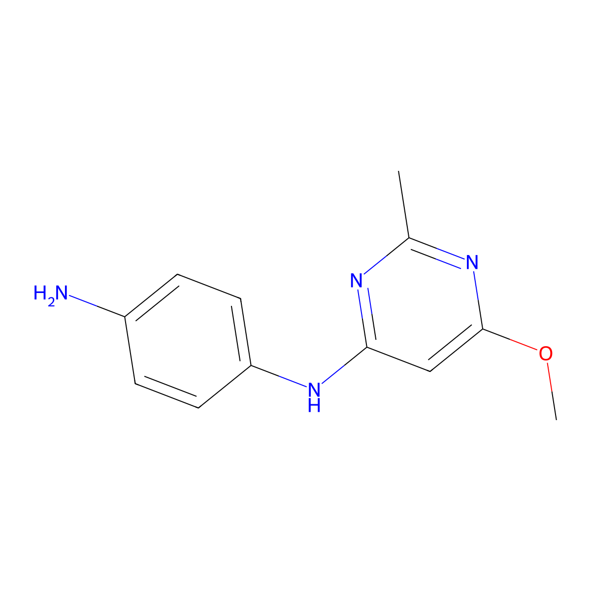 N1-(6-methoxy-2-methylpyrimidin-4-yl)benzene-1,4-diamine molecular structure, CAS 1092277-80-9