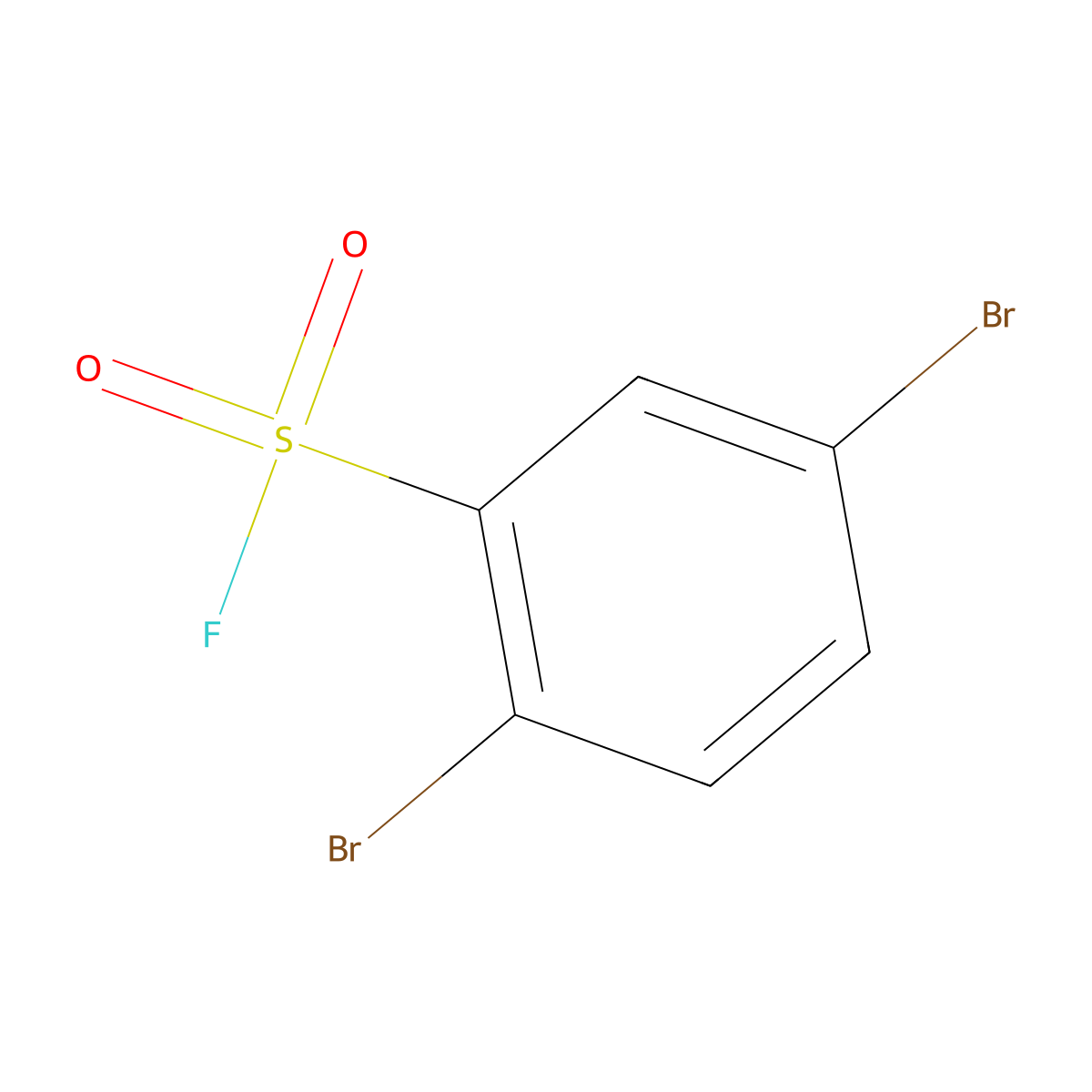 2,5-Dibromobenzenesulfonyl fluoride molecular structure, CAS 1092278-47-1