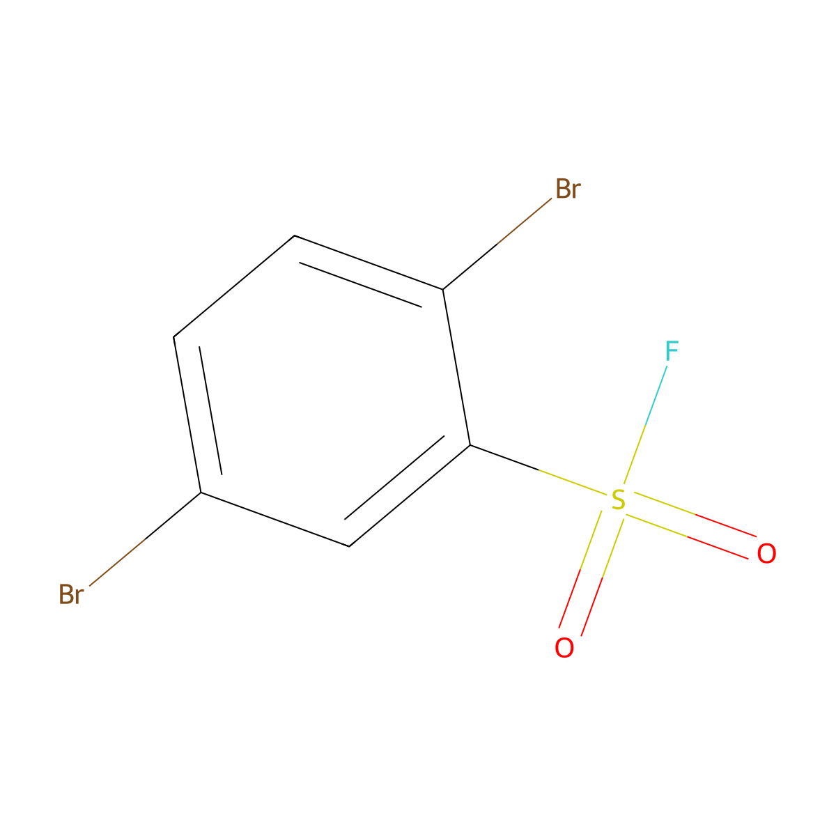 2,5-Dibromobenzenesulfonyl fluoride molecular structure, CAS 1092278-47-1