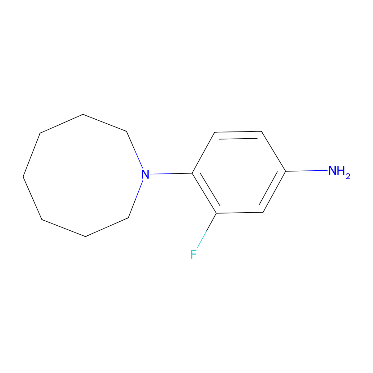 4-(Azocan-1-yl)-3-fluoroaniline molecular structure, CAS 1092279-99-6