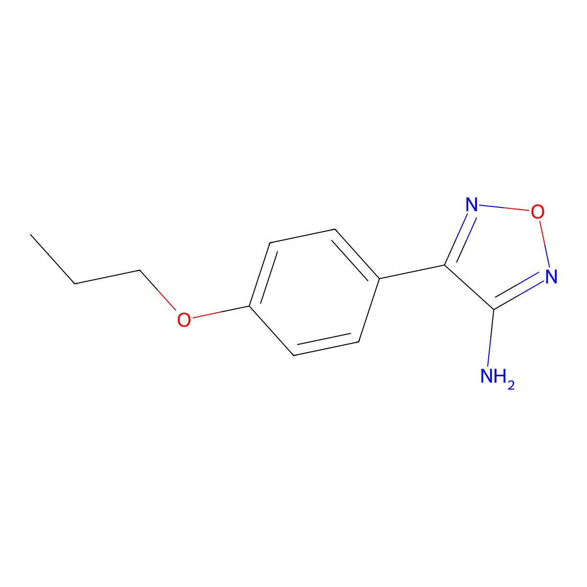 4-(4-Propoxyphenyl)-1,2,5-oxadiazol-3-amine molecular structure, CAS 1092280-37-9