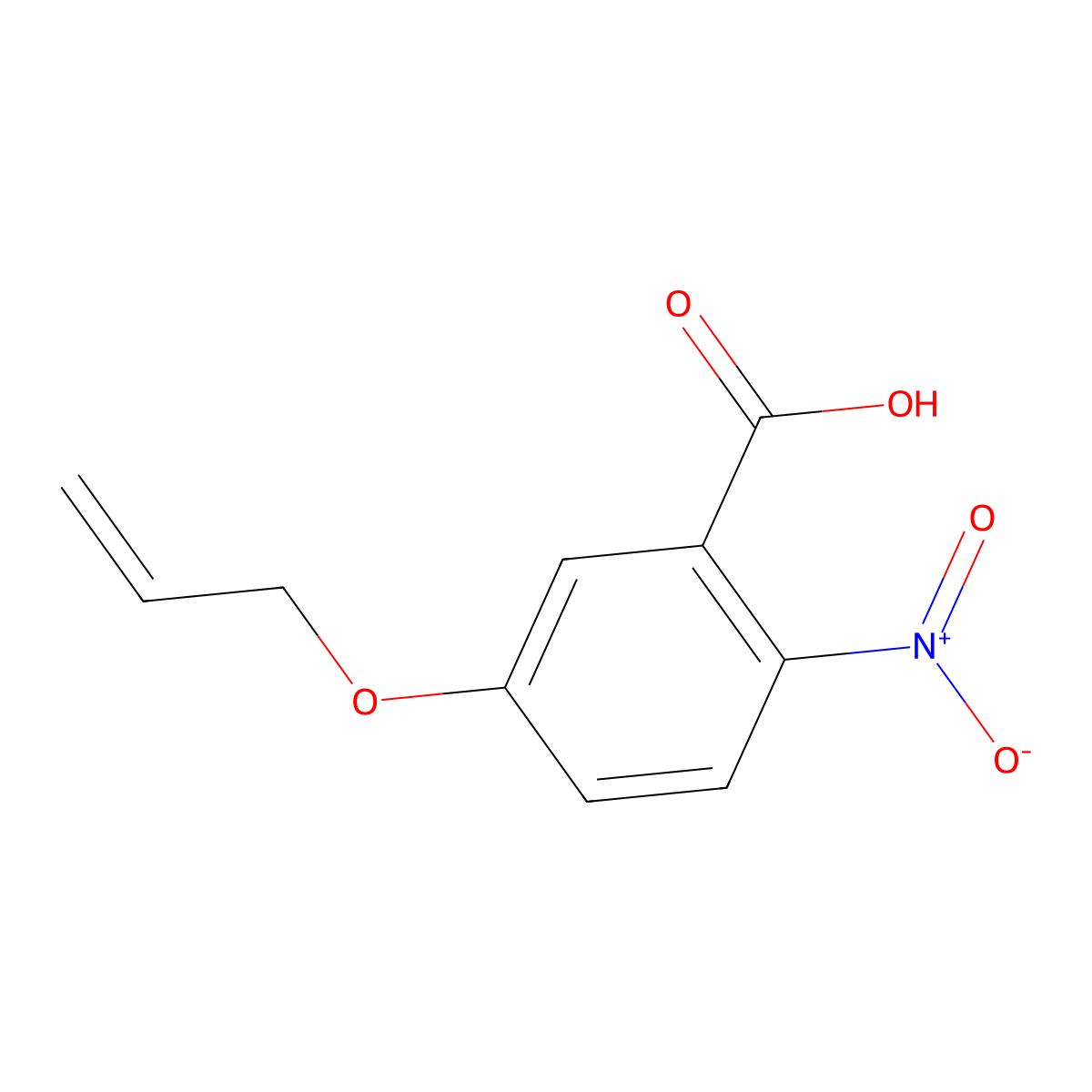 2-Nitro-5-(prop-2-en-1-yloxy)benzoic acid molecular structure, CAS 1092280-50-6
