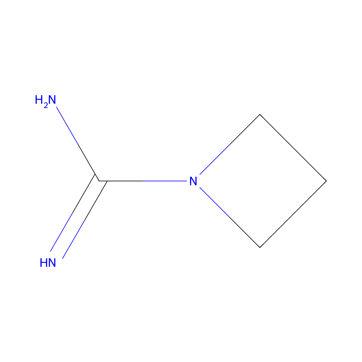 Azetidine-1-carboximidamide molecular structure, CAS 1092281-54-3