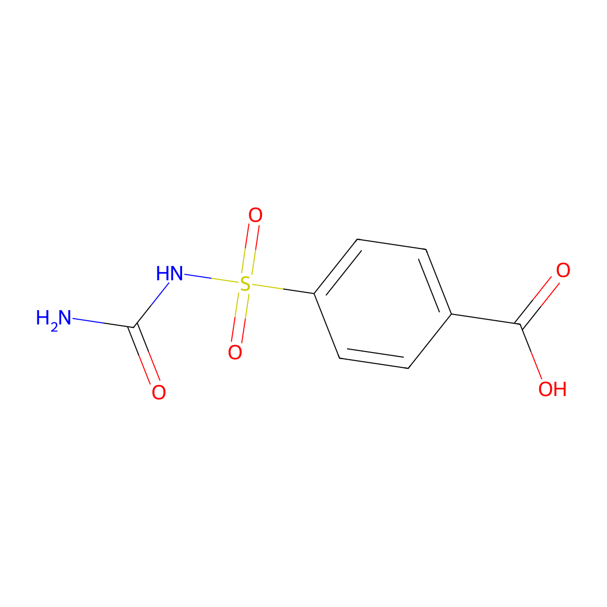 4-((Carbamoylamino)sulfonyl)benzoic acid molecular structure, CAS 1092282-30-8