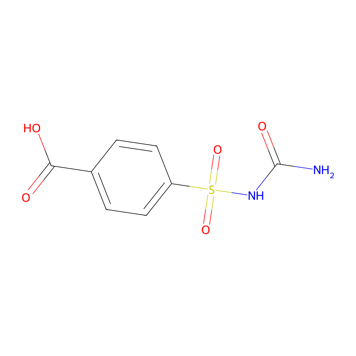 4-((Carbamoylamino)sulfonyl)benzoic acid molecular structure, CAS 1092282-30-8