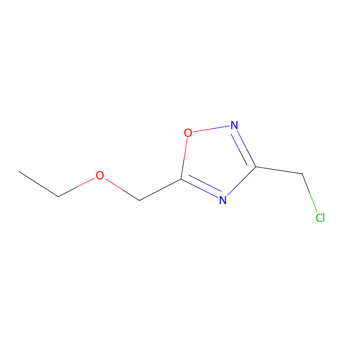 3-(Chloromethyl)-5-(ethoxymethyl)-1,2,4-oxadiazole molecular structure, CAS 1092285-18-1