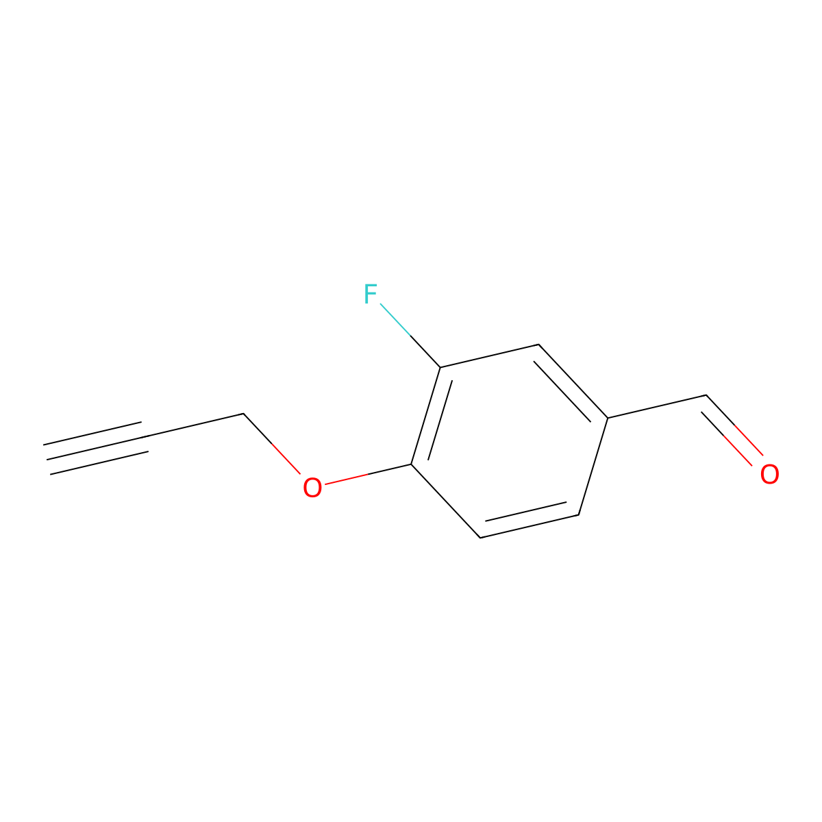 3-Fluoro-4-(prop-2-yn-1-yloxy)benzaldehyde molecular structure, CAS 1092285-39-6