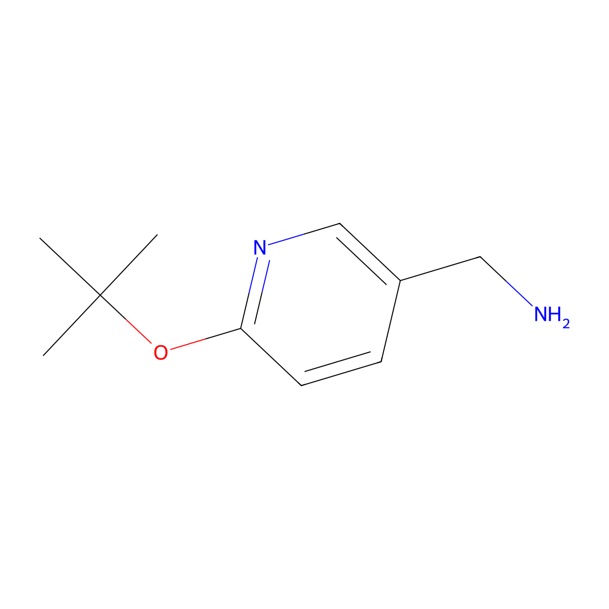 [6-(Tert-butoxy)pyridin-3-yl]methanamine molecular structure, CAS 1092285-80-7