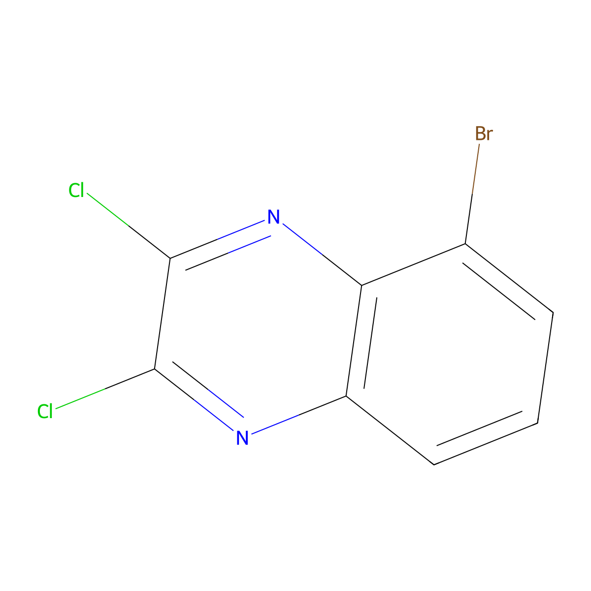5-Bromo-2,3-dichloroquinoxaline molecular structure, CAS 1092286-00-4