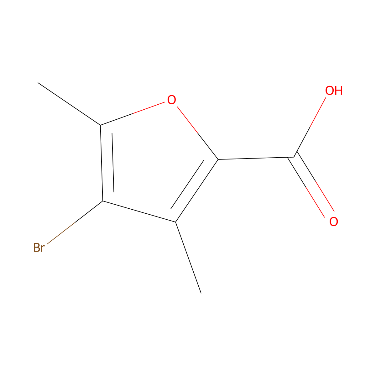 4-Bromo-3,5-dimethylfuran-2-carboxylic acid molecular structure, CAS 1092286-18-4