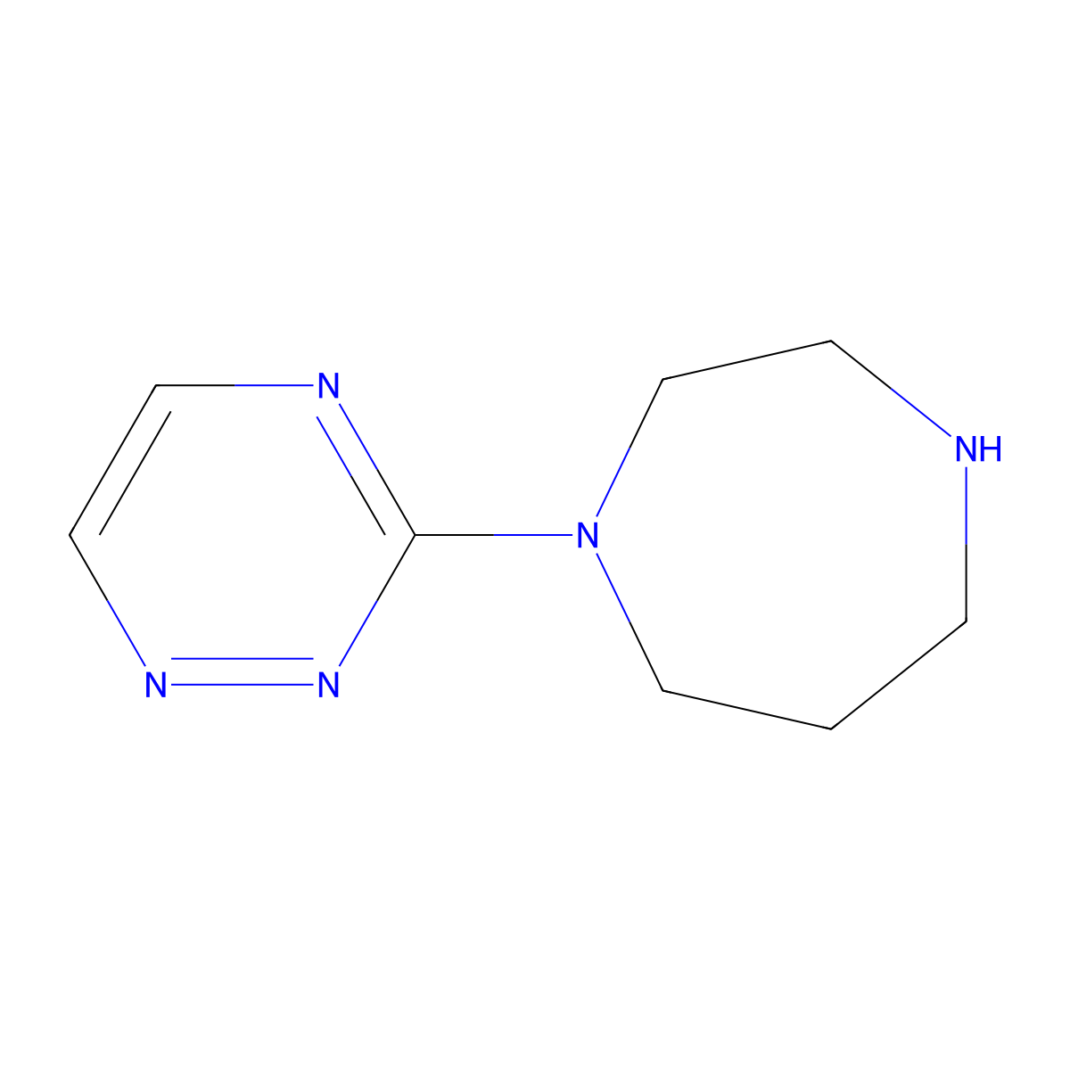 1-(1,2,4-Triazin-3-yl)-1,4-diazepane molecular structure, CAS 1092286-19-5