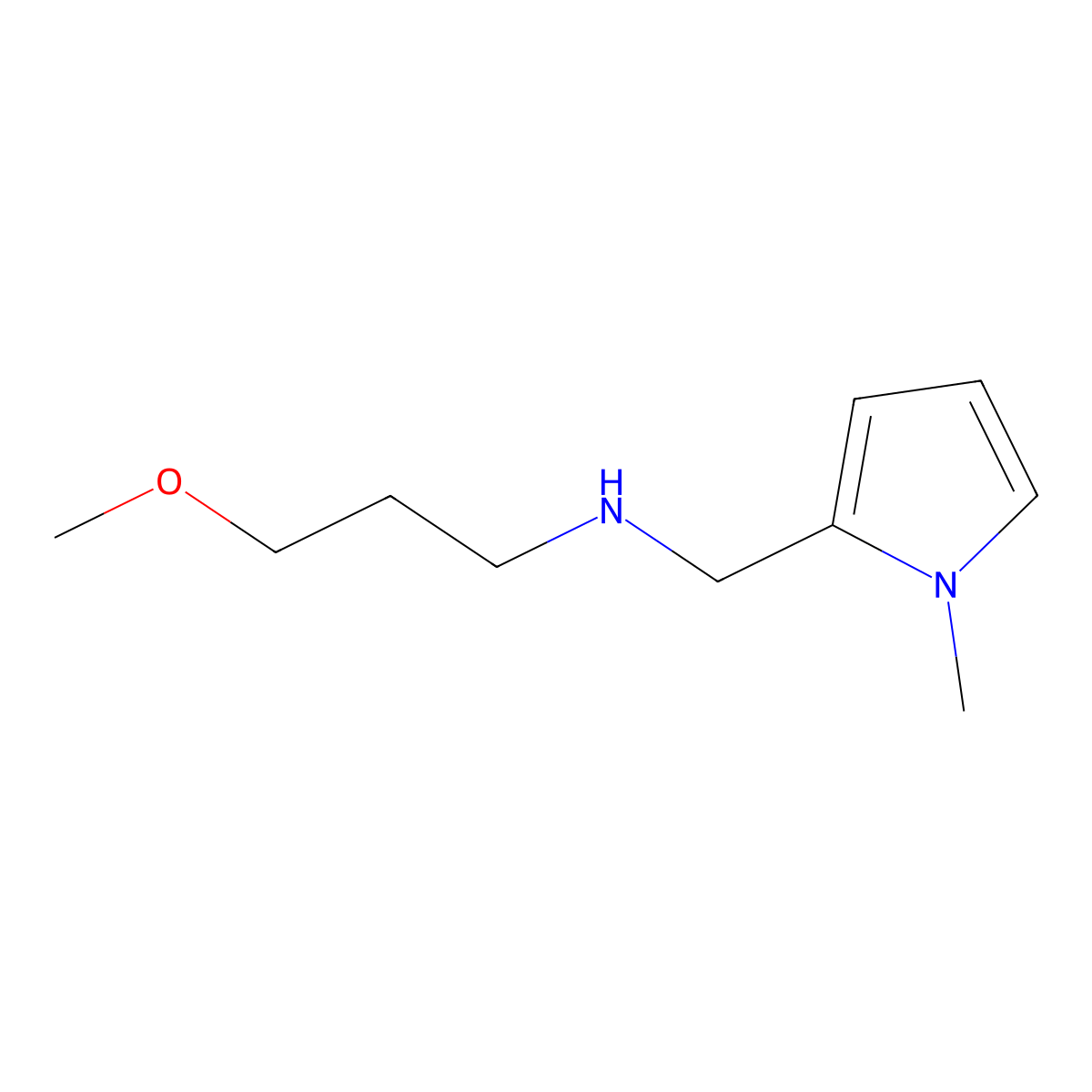 (3-methoxypropyl)[(1-methyl-1H-pyrrol-2-yl)methyl]amine molecular structure, CAS 1092286-29-7