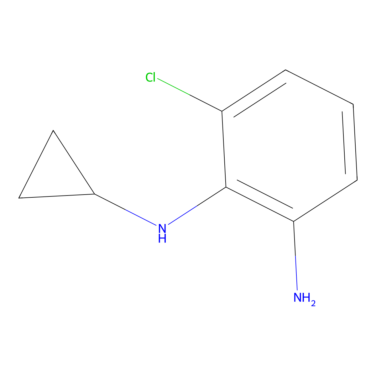 6-Chloro-N1-cyclopropylbenzene-1,2-diamine molecular structure, CAS 1092286-38-8