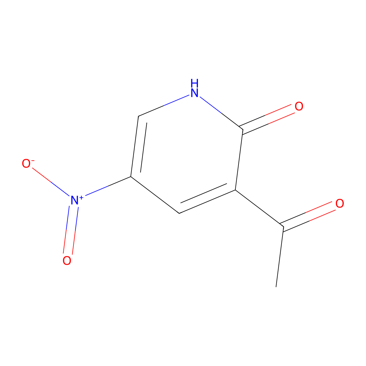 1-(2-Hydroxy-5-nitropyridin-3-yl)ethanone molecular structure, CAS 1092286-39-9