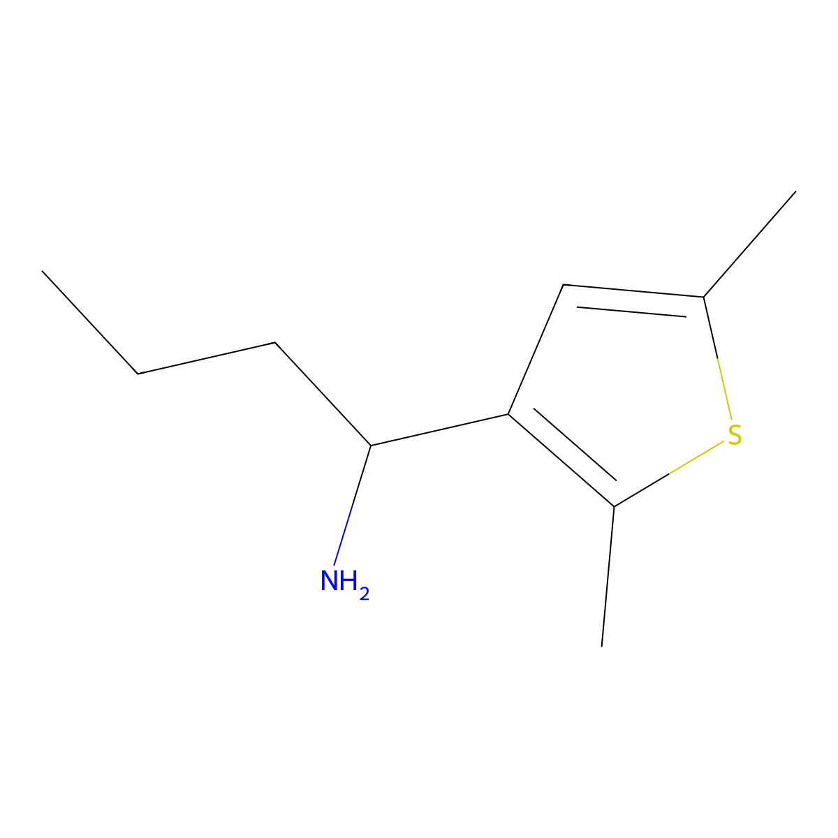 1-(2,5-Dimethylthiophen-3-yl)butan-1-amine molecular structure, CAS 1092286-44-6
