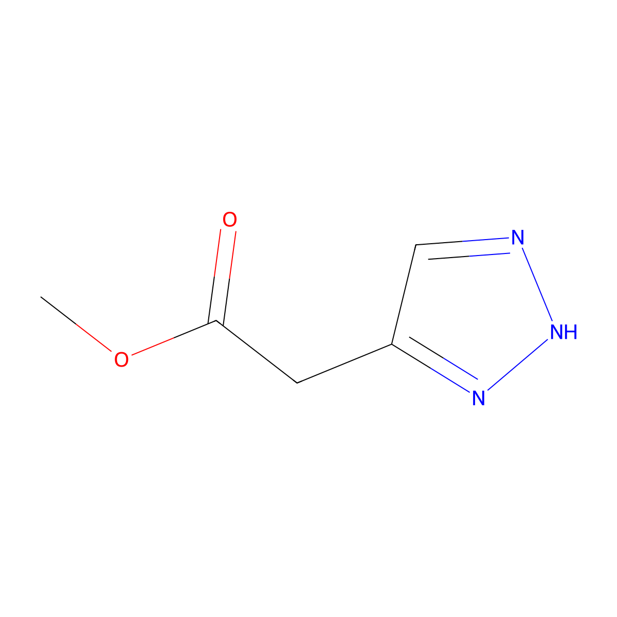methyl 2-(1H-1,2,3-triazol-4-yl)acetate molecular structure, CAS 1092286-86-6
