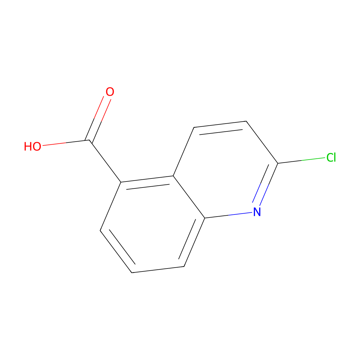 2-Chloroquinoline-5-carboxylic acid molecular structure, CAS 1092287-30-3