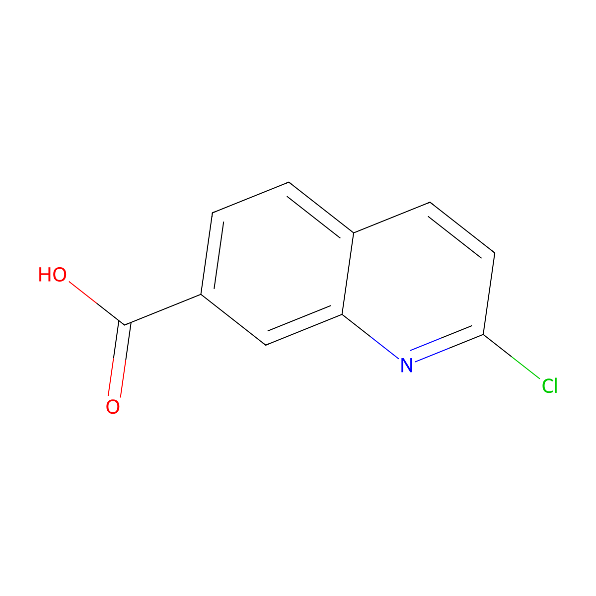 2-Chloroquinoline-7-carboxylic acid molecular structure, CAS 1092287-40-5