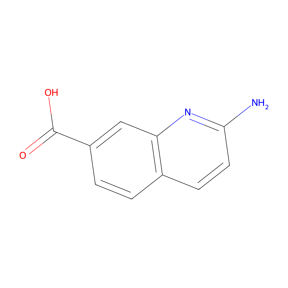 2-Aminoquinoline-7-carboxylic acid molecular structure, CAS 1092287-45-0